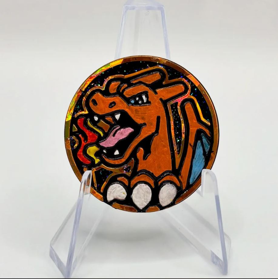 Hand Painted Charizard Coin - Small