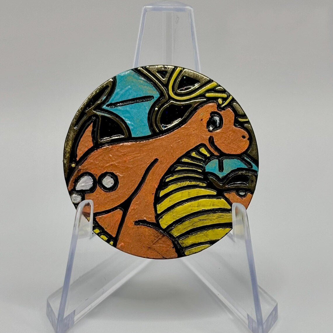 Hand Painted Dragonite Coin - Small