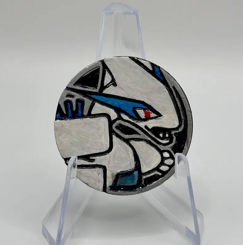 Hand Painted Lugia Coin - Small