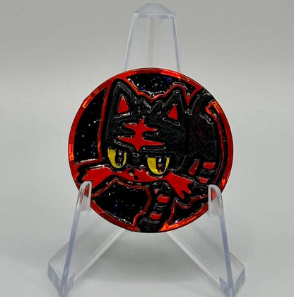 Hand Painted Litten/ Shiny Litten Coin - Small