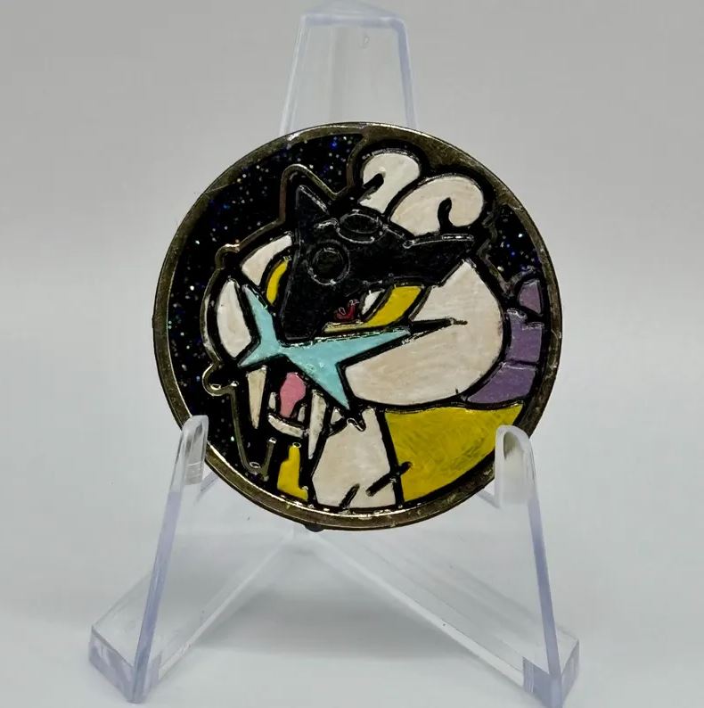 Hand Painted Raikou Coin - Small